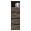 Mueble Archivador TuHome Home Office 4 Cajones Negro Soft Coñac