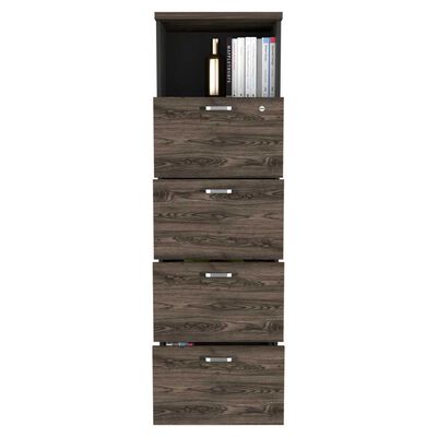 Imagen 2 del producto Mueble Archivador TuHome Home Office 4 Cajones Negro Soft Coñac