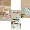 Silla de Comer Mecedora 2 en 1 con Ruedas Verde Lubabycas
