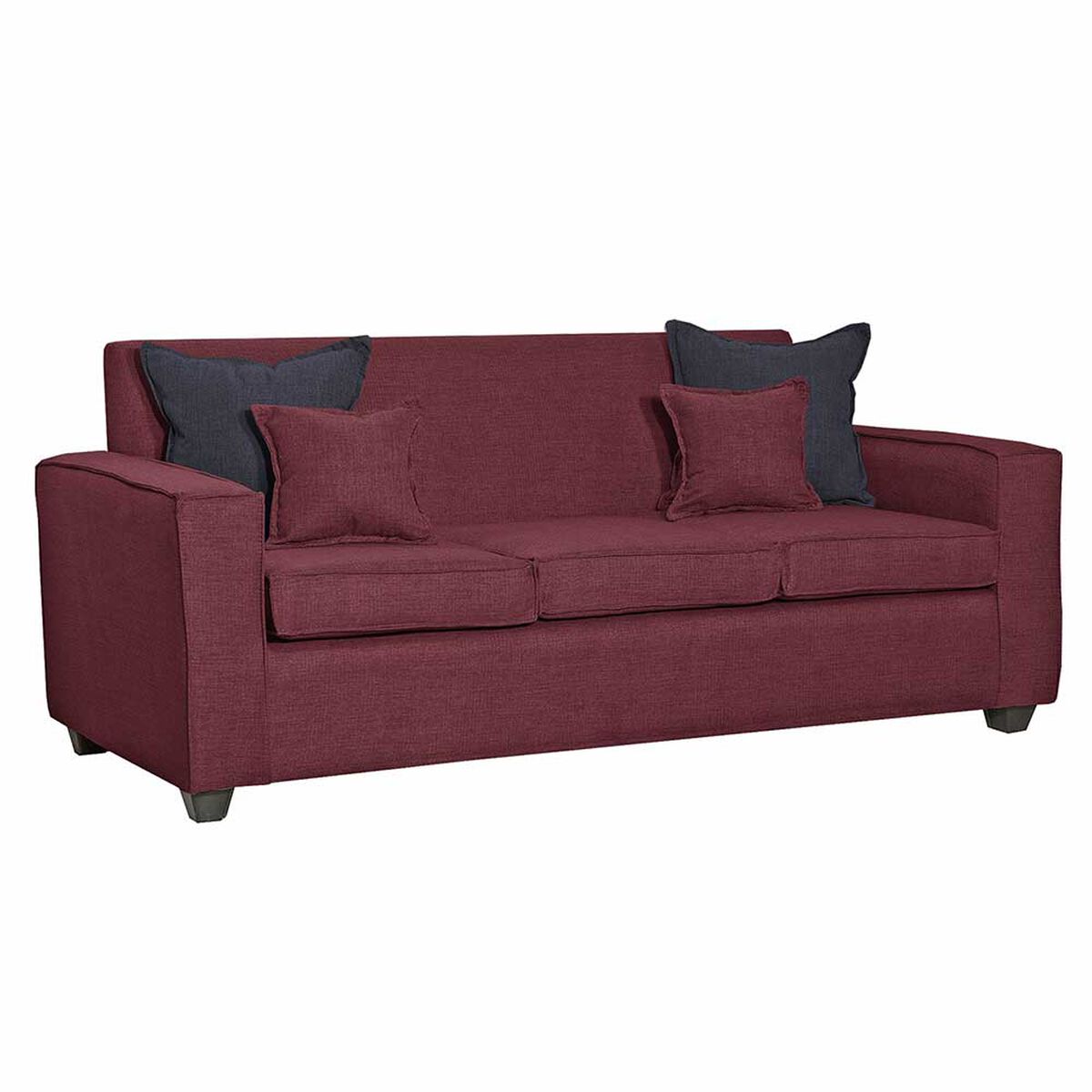 Sof&aacute; Black Factory Berta 3 Cuerpos Burdeo