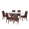 Juego de Comedor Latam Home Alicante 6 Sillas Caf&eacute; Moro