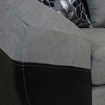 Imagen 2 del producto Sofá Elegant Detail Houston 3 Cuerpos Negro Gris