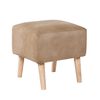 Pouf Latam Home Burdeos Cuero Kentucky Beige