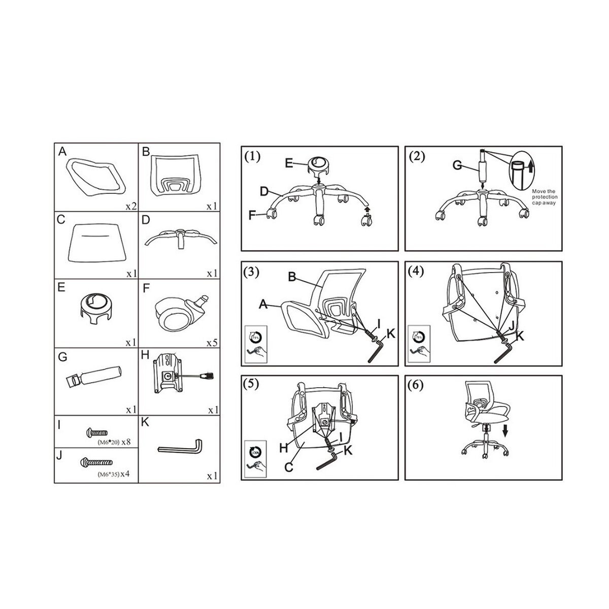 Silla Escritorio Arthome BM-520MN Negro