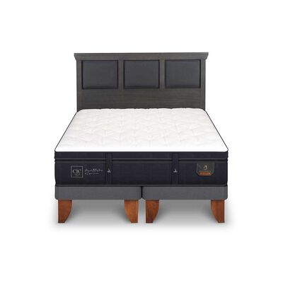 Cama Europea CIC Base Dividida 2 Plazas Super Premium + Respaldo Torino