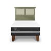 Cama Europea CIC 1,5 Plazas Ortopedic + Respaldo Torino Olivo
