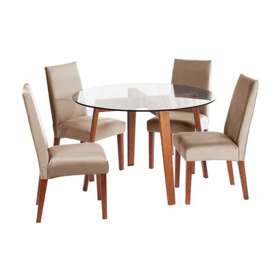 Imagen 1 del producto Juego de Comedor Latam Home Valencia 4 Sillas Beige