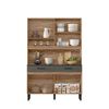 Mueble de Cocina Vekkahome Bari 2 Cajones 8 Puertas Café