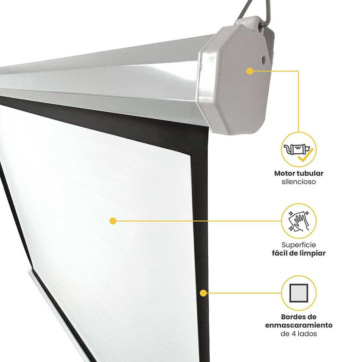 Proyector Portatil Nova 9000lm + Telón 100" Eléctrico LEVO