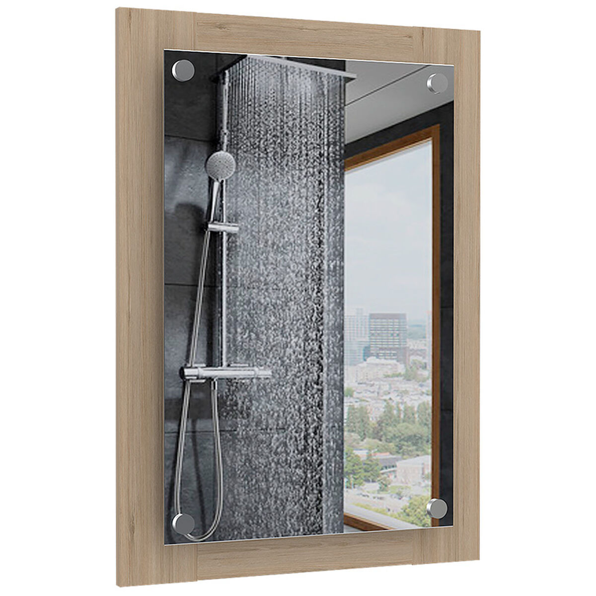 Set Muebles Torre de Baño + Mueble + Espejo de Baño + Lavamanos TuHome Vanguard