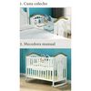Cuna Colecho Madera con Mudador Mosquitero Lubabycas Rosada