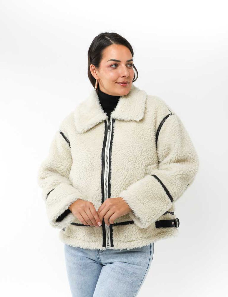 Chaqueta Aviadora Sherpa Mujer Zibel