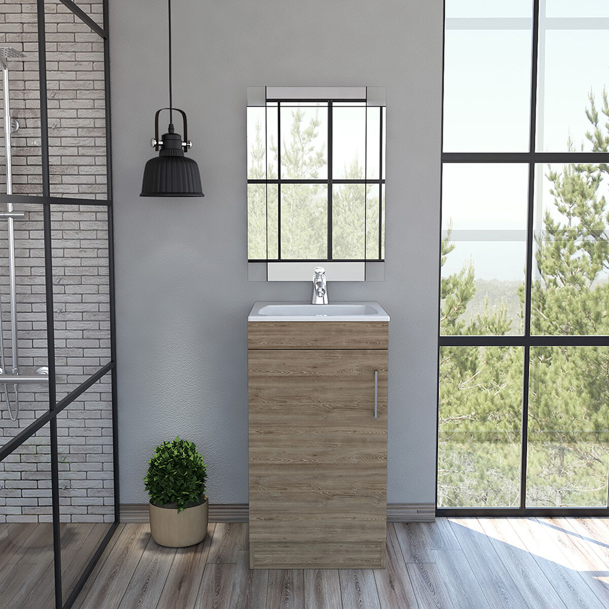 Mueble de Lavamanos + Espejo  TuHome Madrid