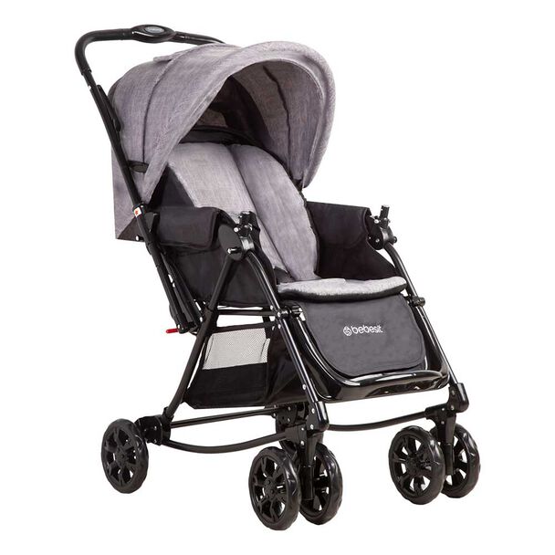 Coche Paseo Bebe Cuna Balancin SX Gris Melange Bebesit