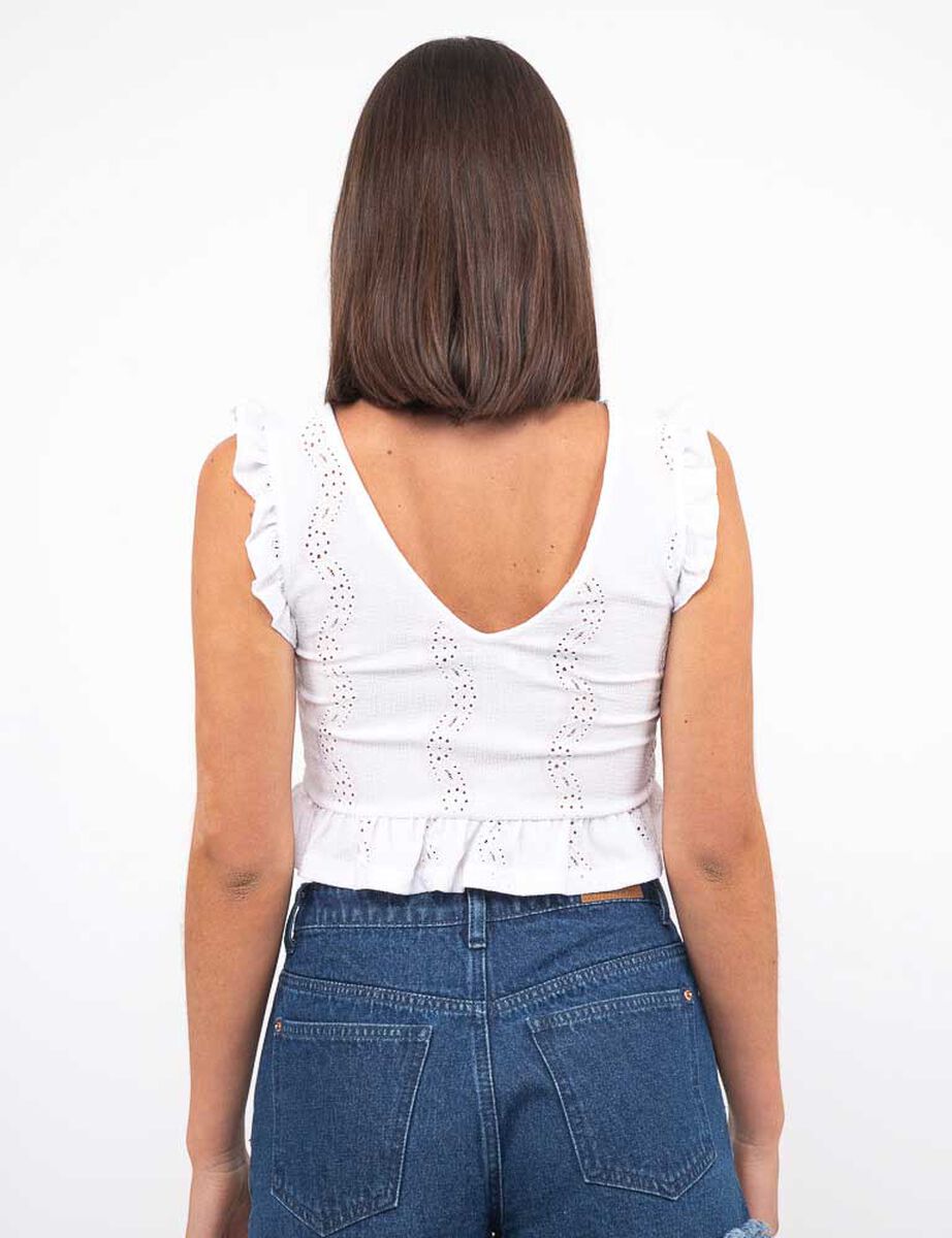 Polera Crop Sin Mangas Mujer Icono