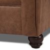 Sofá Innovamuebles Manchester Capitoné Cuero 3 Cuerpos Brown