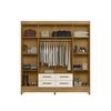 Closet Di Poretti Florida 8 Puertas 4 Cajones Café y Blanco
