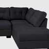 Seccional Derecho Muebles MPR Edimburgo 5 Cuerpos Negro