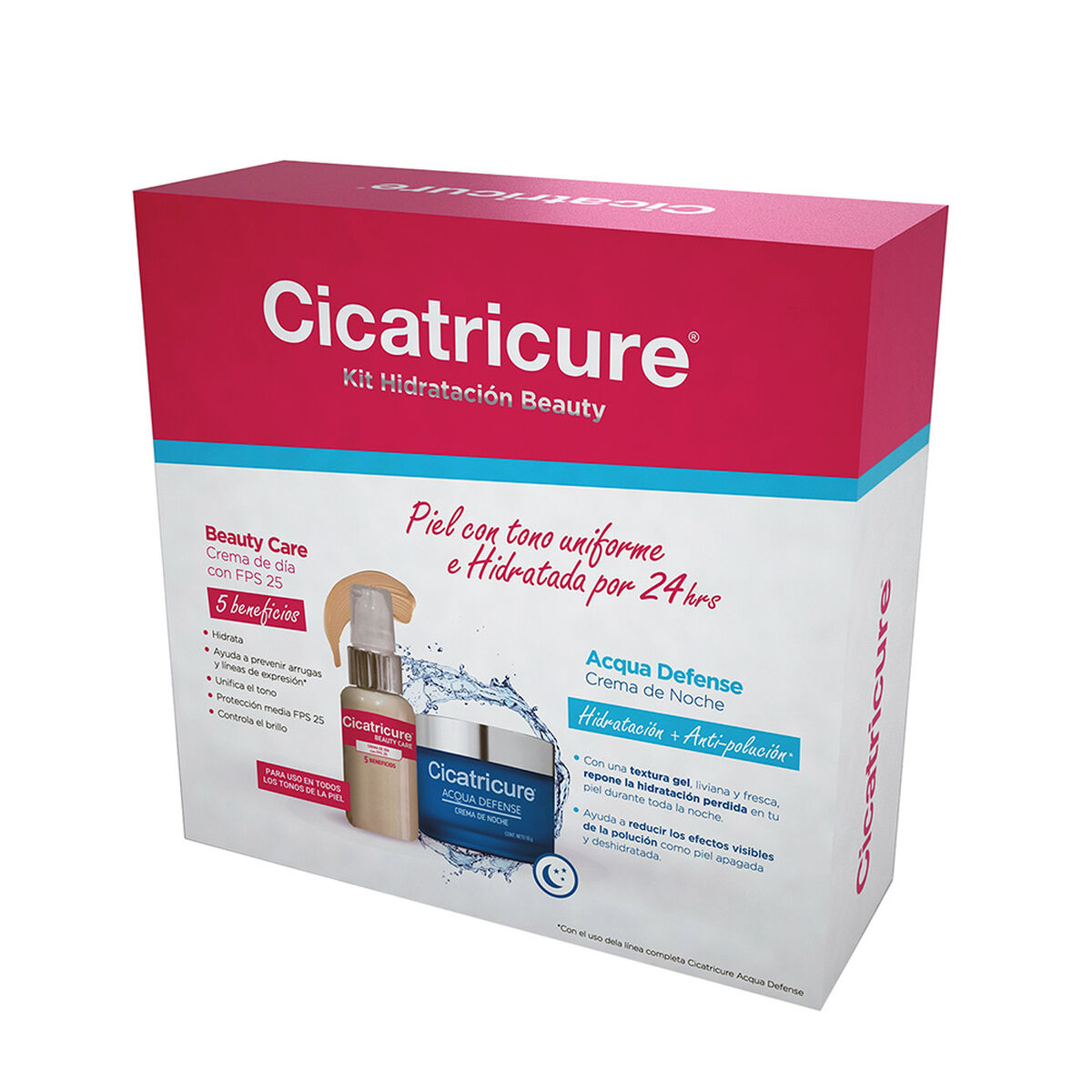 Cicatricure Beauty Care Crema 50 g + Acqua Defense Noche 50 g