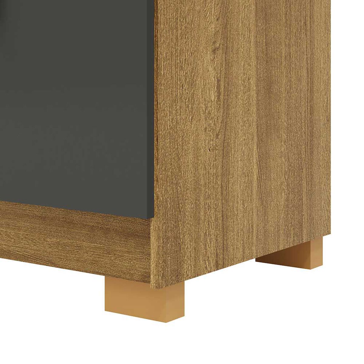 C&oacute;moda Vekkahome Americana 5 Cajones 2 Puertas Gris