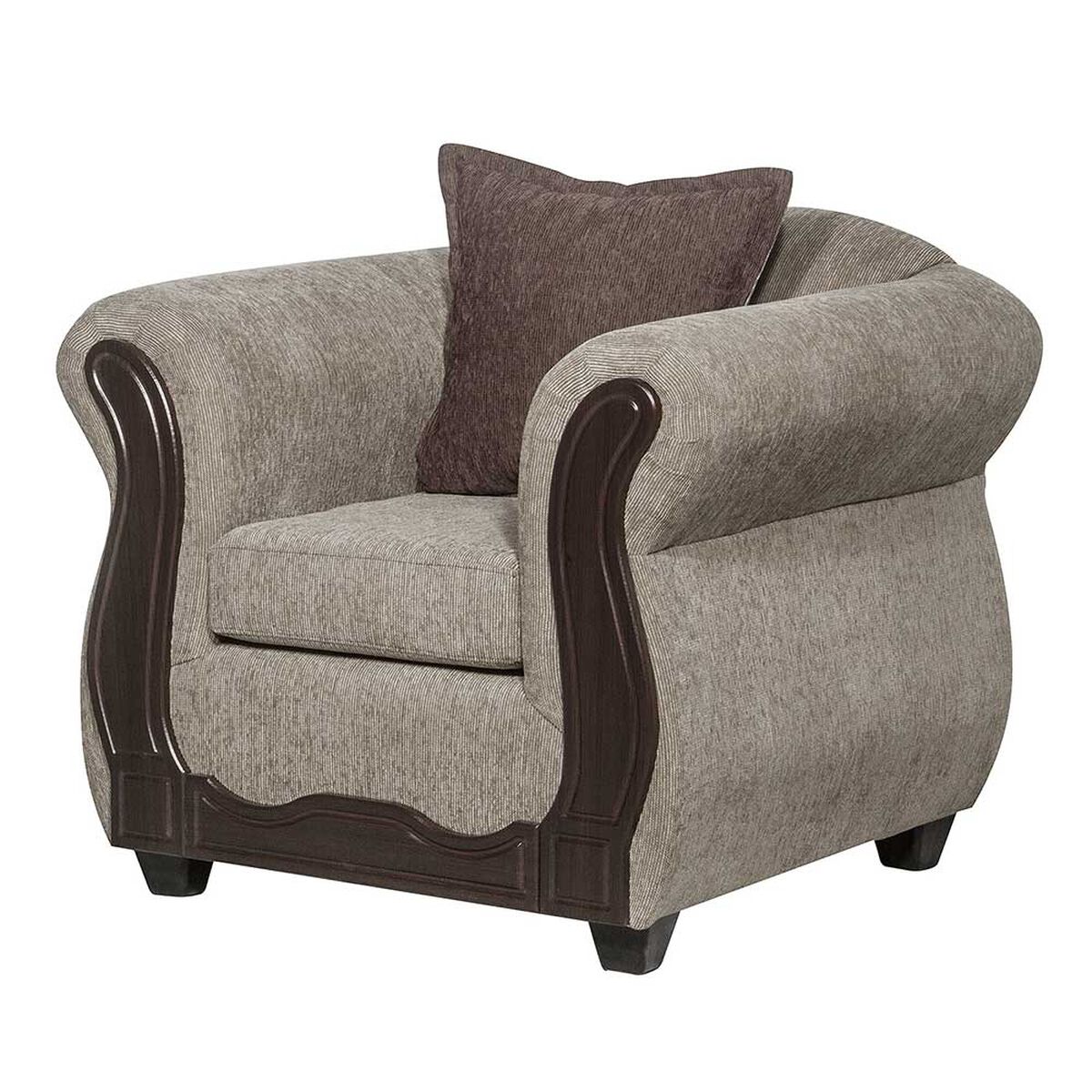 Juego de Living Black Factory Barcelona Sofá 3 Cuerpos + Dos Sillones 1 Cuerpo Beige