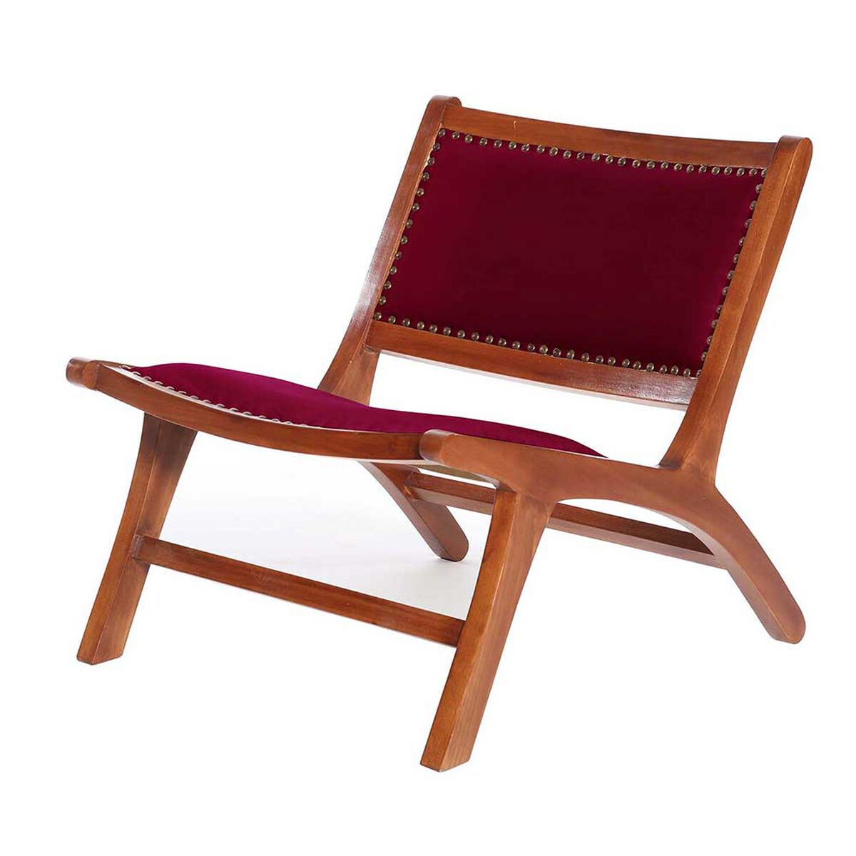 Sitial Latam Home Hannover Tela Velvet 1 Cuerpo Burdeo