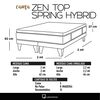 Cama Europea Latam Home Base Dividida Súper King Zen Top Spring Hybrid Velvet Azul Petróleo
