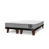 Combo Cama Europea Flex Base Dividida 2 Plazas Star + Respaldo + 2 Veladores Casanova 2 Plazas Gris