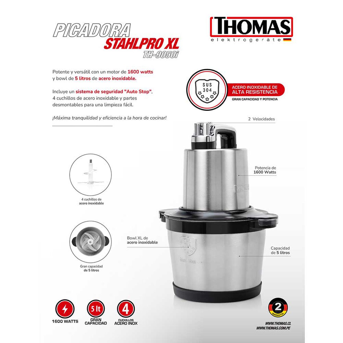 Picadora Thomas TH-9050i