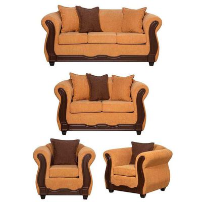 Juego de Living Black Factory Barcelona 7 Cuerpos Oro