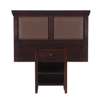 Respaldo Single + Velador CIC New Torino Chocolate