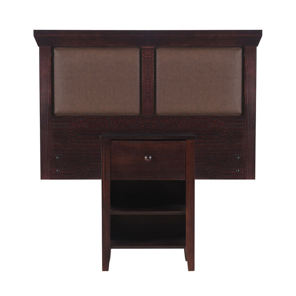 Respaldo Single + Velador CIC New Torino Chocolate