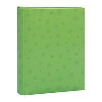 Álbum para Fotos Vinílico Vgo Hojas Negras Papel Estrella 200 Fotos Verde