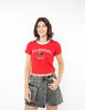Polera Crop Algodón Con Estampado Manga Corta Mujer Icono