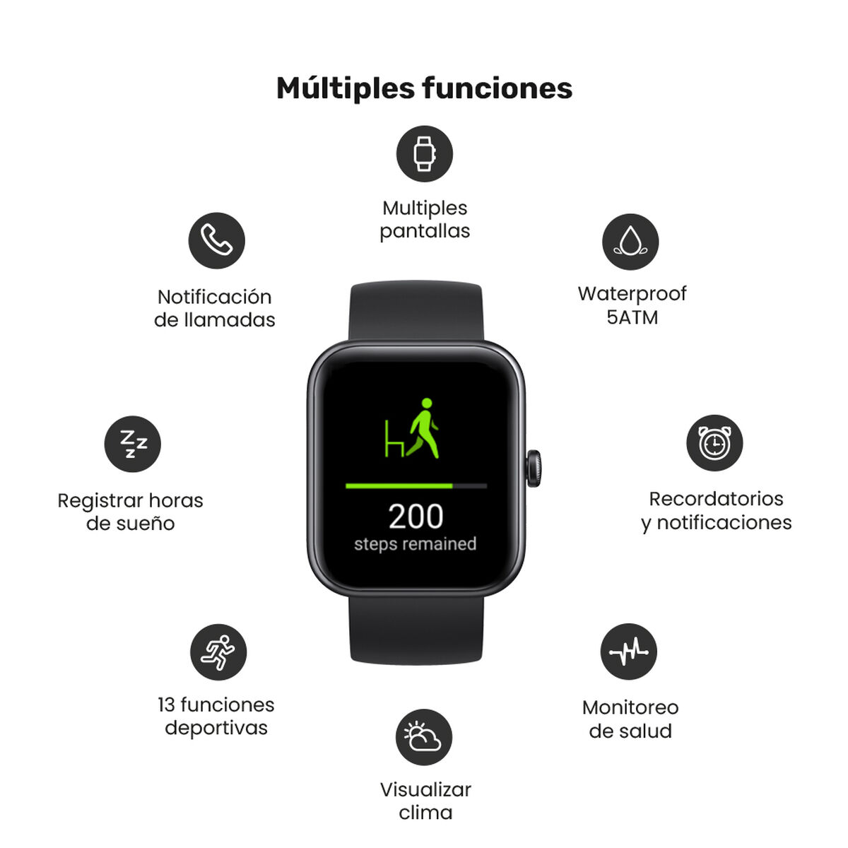 Smartwatch Lhotse Live 206 1,69" Negro