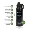 Pack Bolso Impermeable 60Lt Navy+ Botella Coihue Lhotse