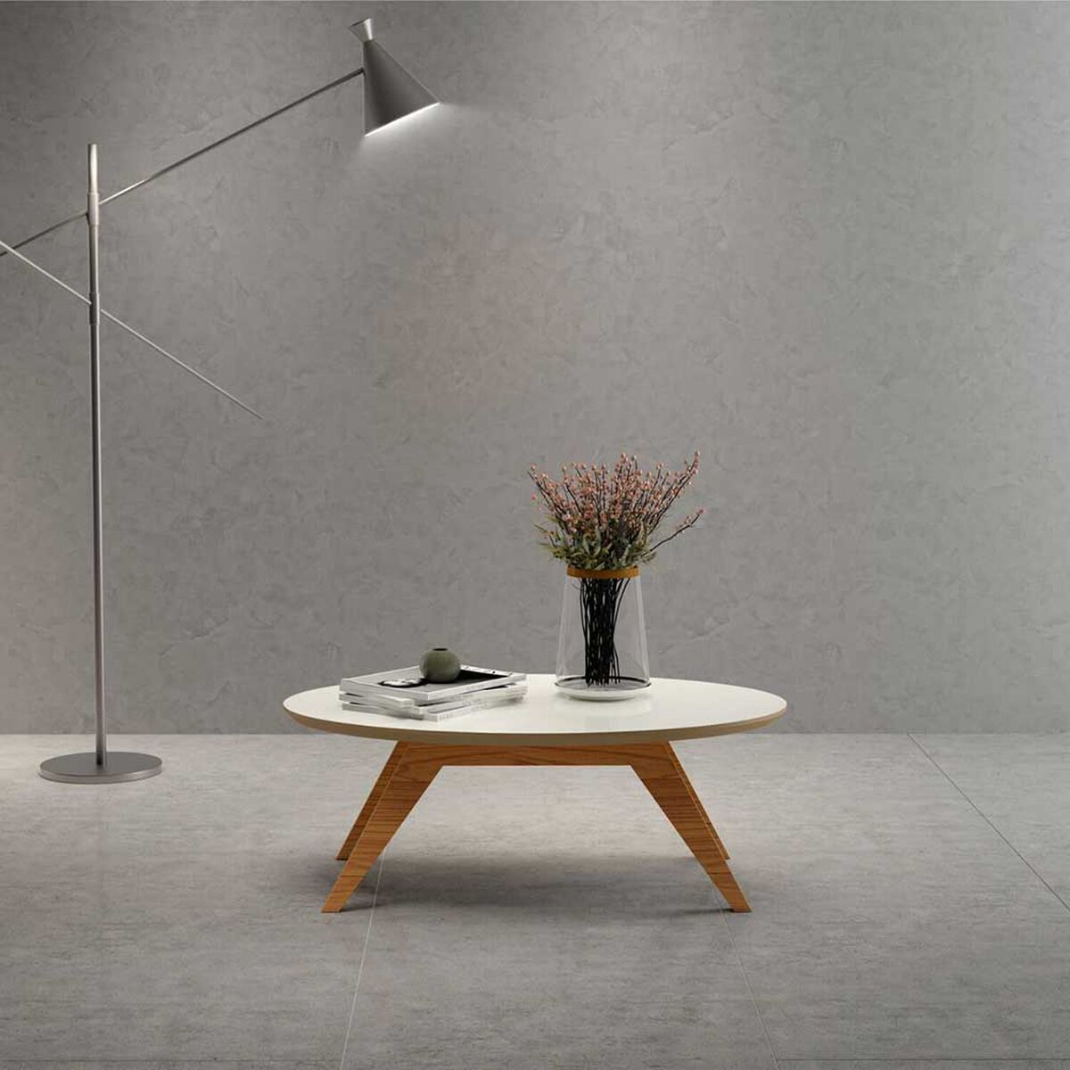 Mesa de Centro Roca Fronteiras Blanco Canela