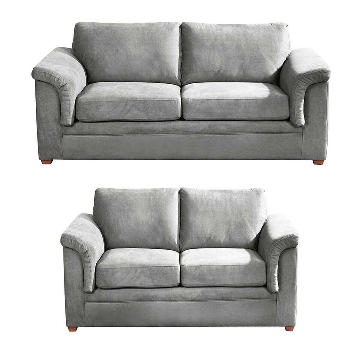 Juego de Living Latam Home Ancona 3 Cuerpos + Sof&aacute; 2 Cuerpos Gris