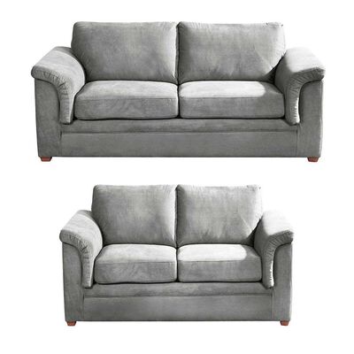 Juego de Living Latam Home Ancona 3 Cuerpos + Sof&aacute; 2 Cuerpos Gris