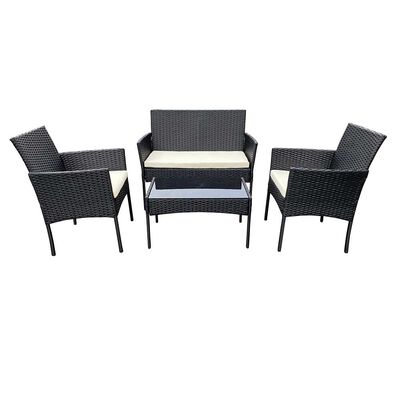 Imagen 1 del producto Set Terraza Di Poretti Design Biombino 4 Personas Negro