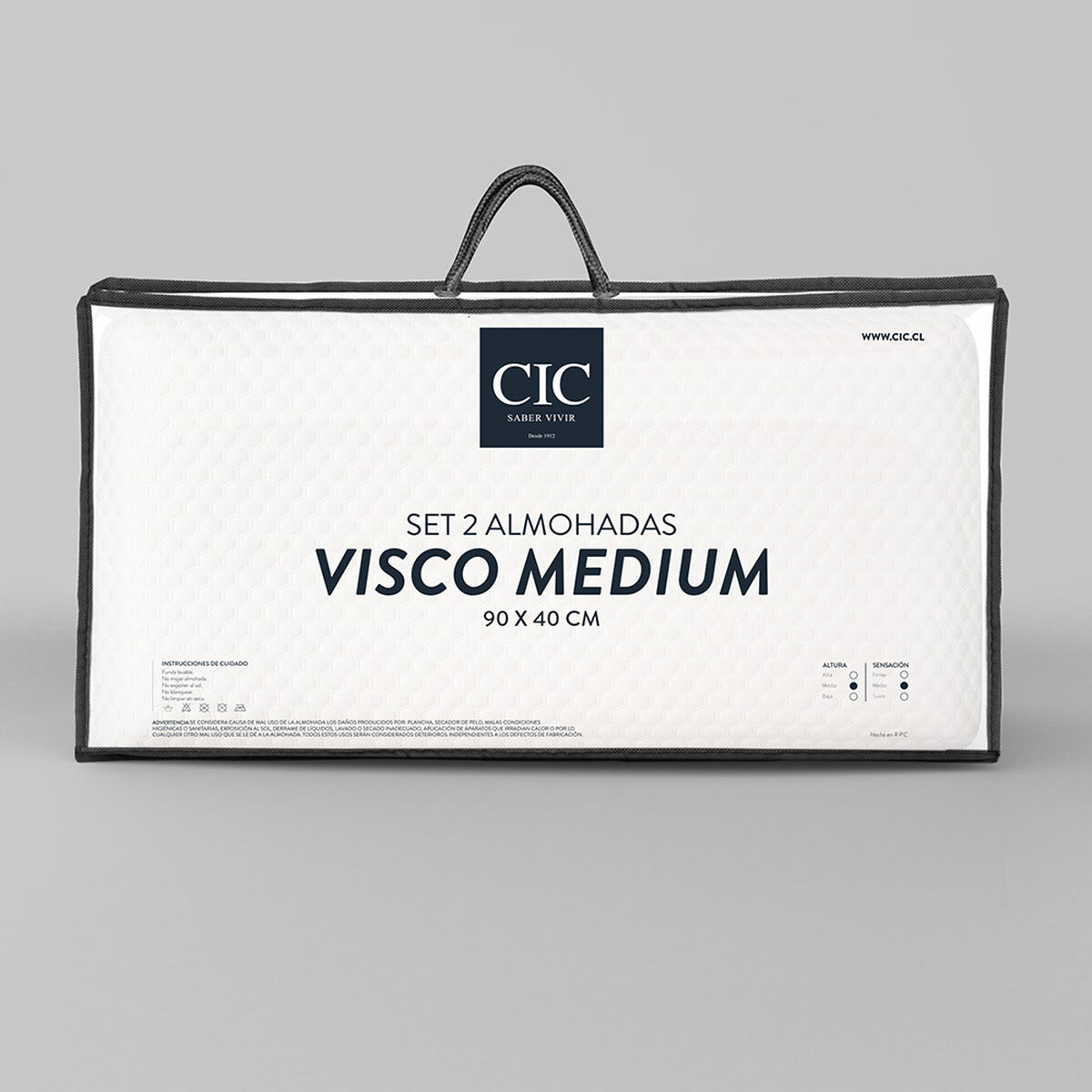 Pack 2 Almohadas CIC Visco Medium King 90 x 40 cm