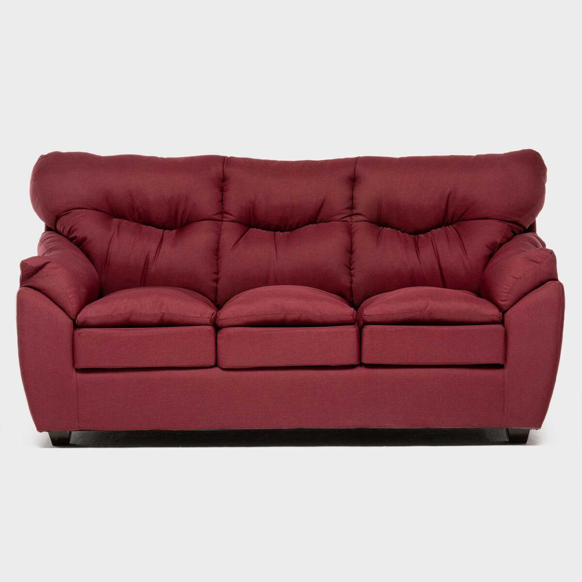 Juego de Living Almore Bel&eacute;n Sof&aacute; 3 Cuerpos + Dos Sillones 1 Cuerpo Rojo