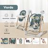 Silla de Comer y  Columpio Mecedor Lujoso Lubabycas Verde