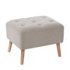 Pouf Latam Home Lyon Lino Blanco