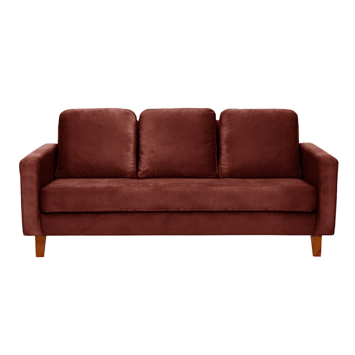 Juego de Living Latam Home Venecia 3 Cuerpos Chocolate + Sitial Munich Tela Chocolate