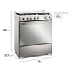 Cocina a Gas Electrolux FE5SXC 5 platos Inox