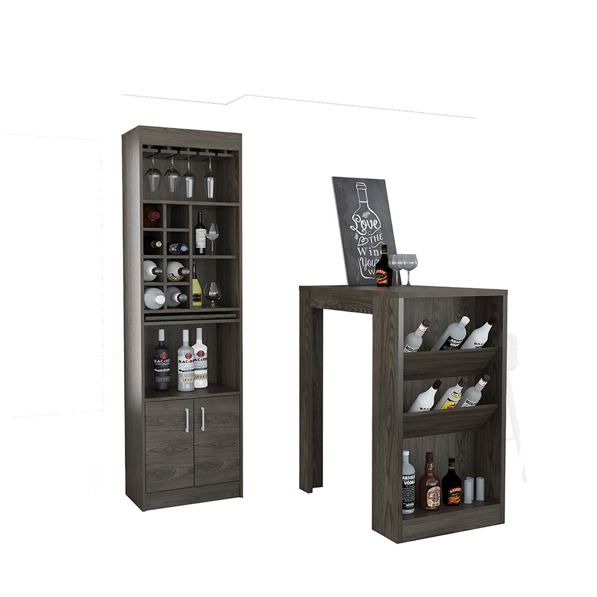 Combo Mesa de Bar + Bar TuHome Syrah