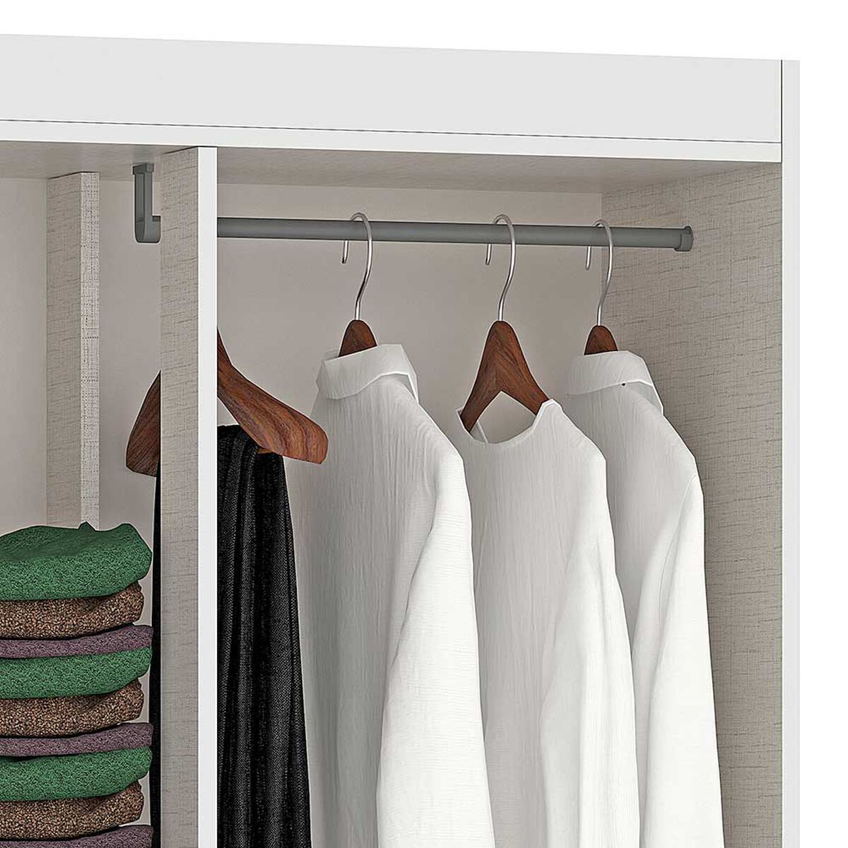 Cl&oacute;set Vekkahome Lisboa 4 Puertas 2 Cajones Blanco