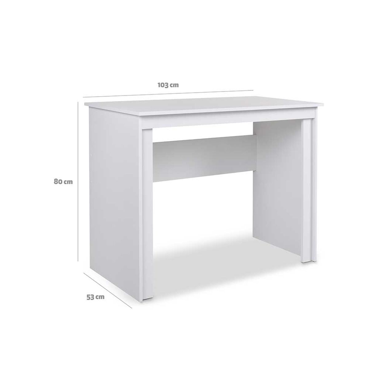 Combo Cama Europea CIC 1 Plaza Excellence + Escritorio Basic Blanco