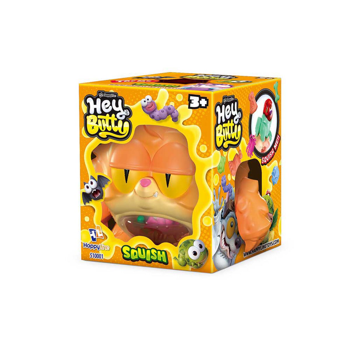 Hey Butty Monstruos Squishy Wave 2, 6 Asst Diseños Surtidos